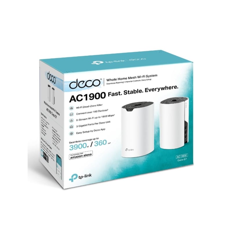 راوتر TP-Link Deco S7 WiFi 5 AC1900 Dual-Band Mesh 2-Pack - 1