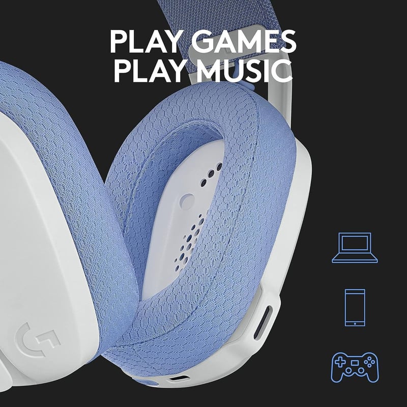 سماعات Logitech G435 لاسلكي مع ميكروفون أبيض - 8