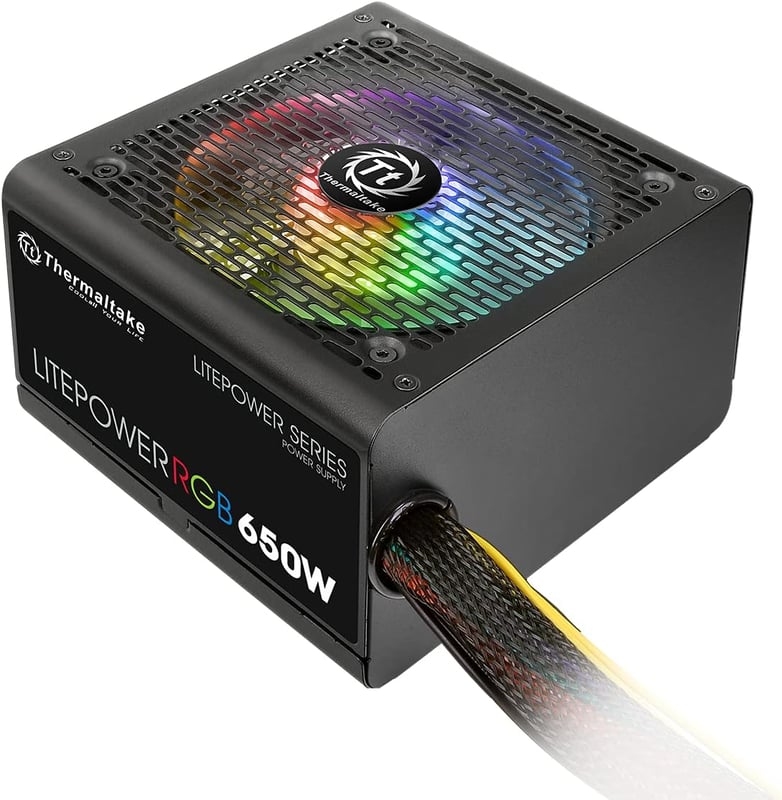 باور سبلاي Thermaltake Litepower RGB 650W 80+ Bronze غير مودولار أسود - 6