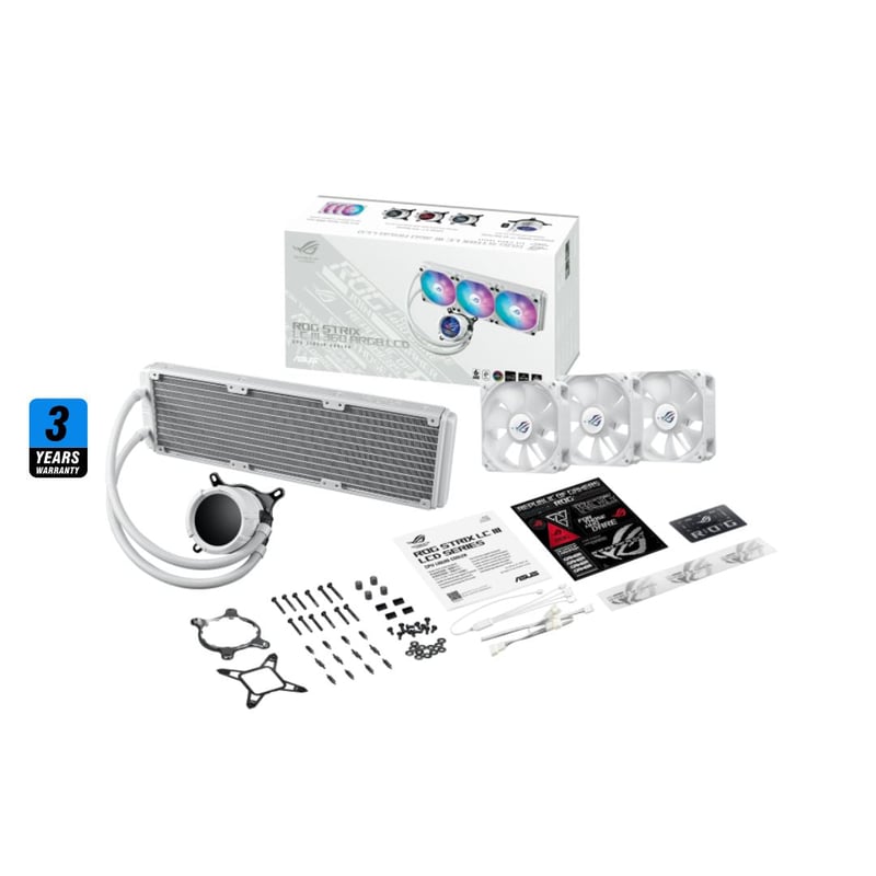 مبرد ASUS ROG Strix LC III 360mm AIO سائل أبيض ARGB LCD - 8