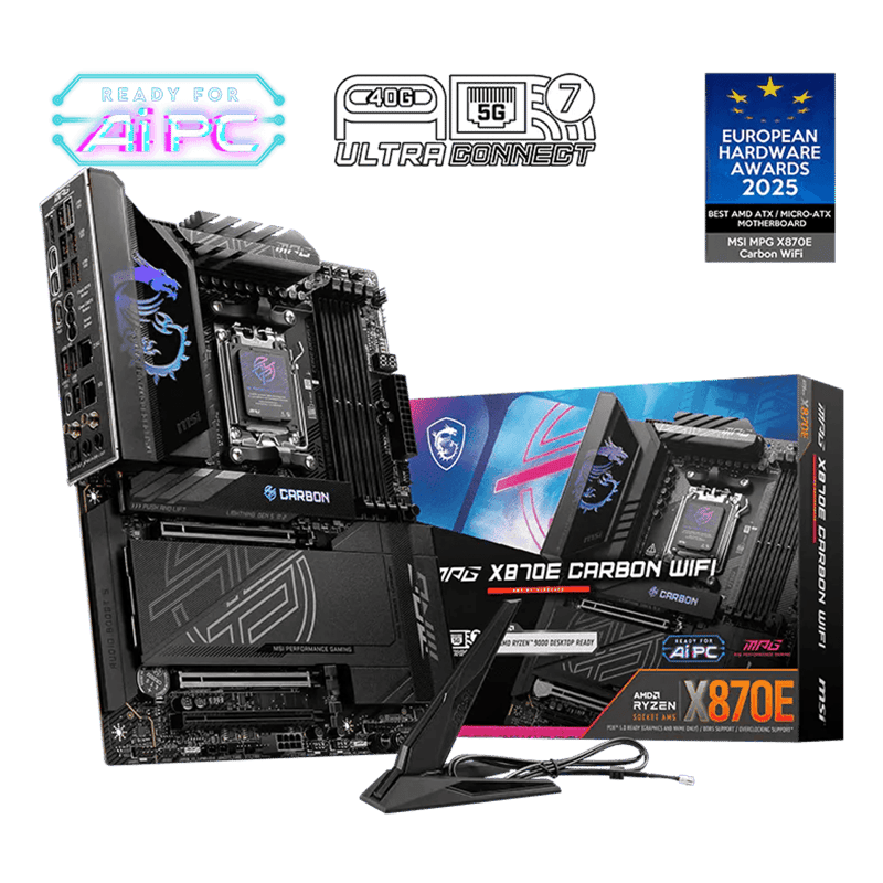 MSI MPG X870E Carbon WiFi ATX Motherboard AM5 - 8