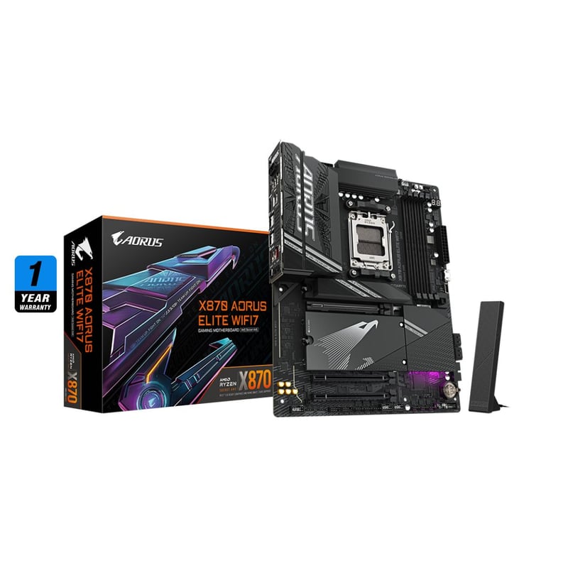 Gigabyte AORUS ELITE WIFI7 X870 AM5 ATX Motherboard - 7