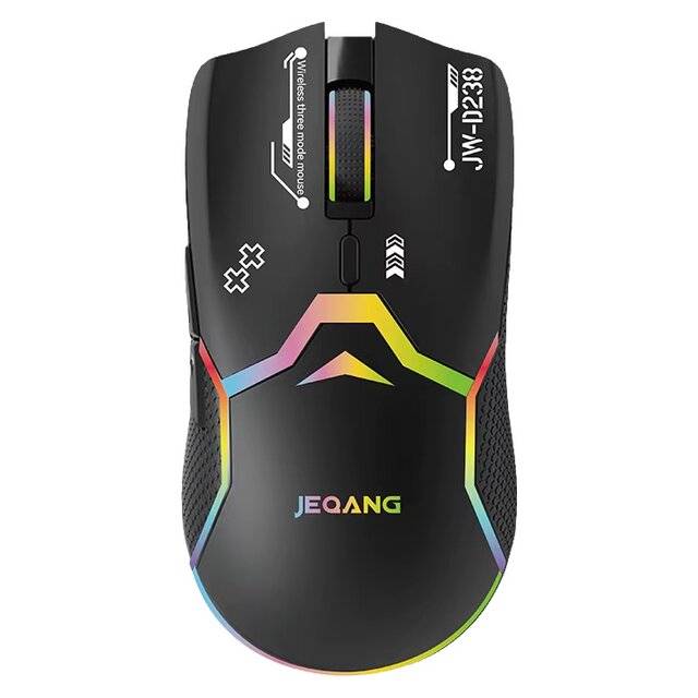 Jeqang JW-D238 Gaming Mouse 8000 DPI Dual-Mode RGB Black - 1