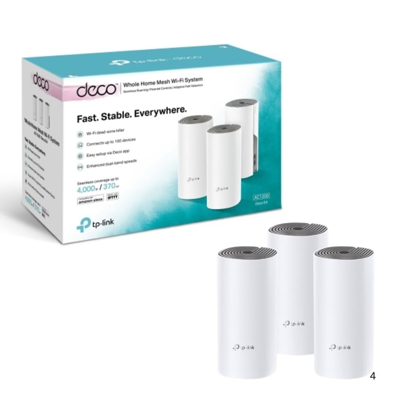 راوتر TP-Link Deco E4 AC1200 WiFi 5 ثنائي النطاق ميش 3 قطع - 5