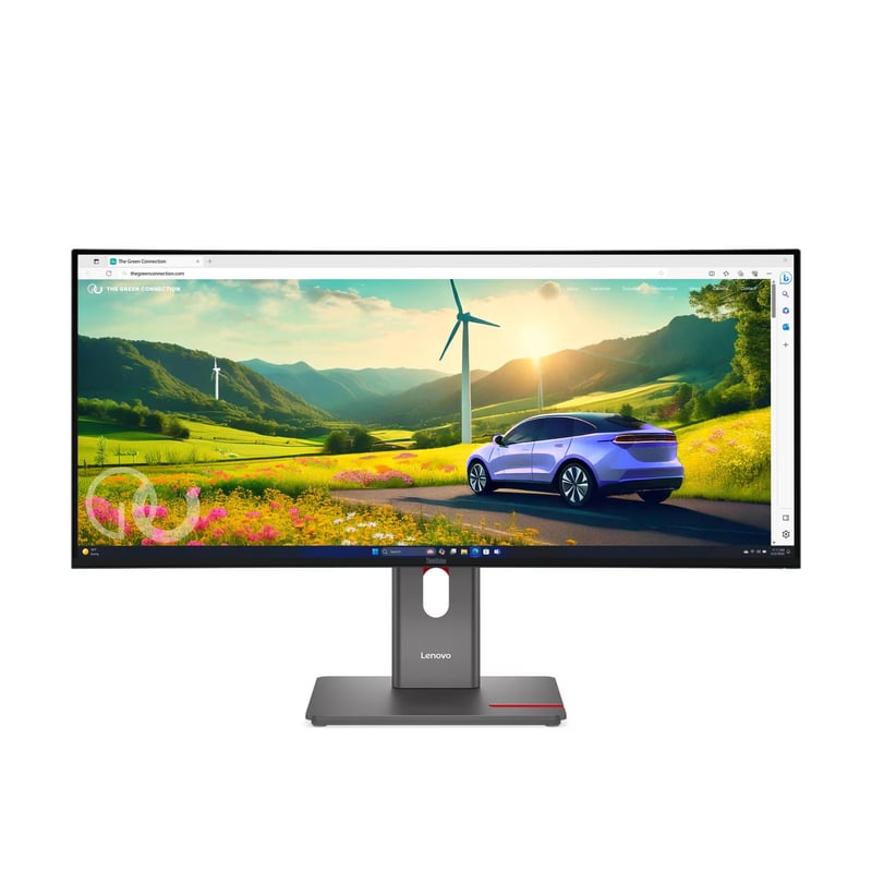 Lenovo ThinkVision P34wd-40 34.14" WQHD Curved Ultrawide IPS Professional Docking Monitor - 1