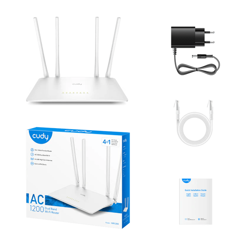 راوتر Cudy WR1200 WiFi 5 Dual-Band AC1200 - 9