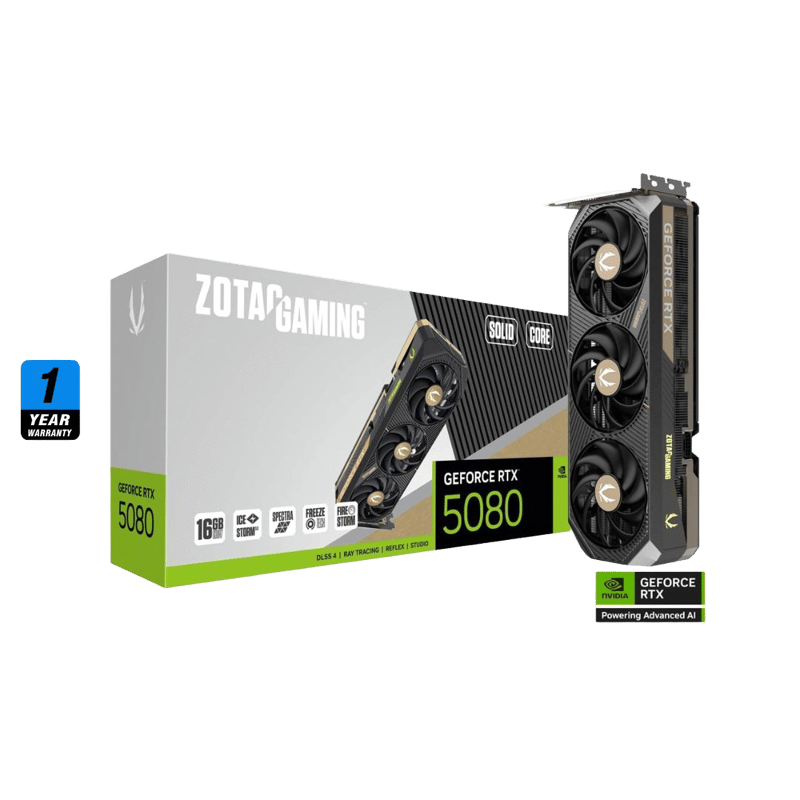 ZOTAC GAMING GeForce RTX 5080 16GB GDDR7 SOLID CORE - 7