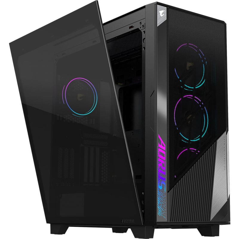 كيس Gigabyte Aorus Mid-Tower E-ATX زجاج مقوى مراوح ARGB - 5