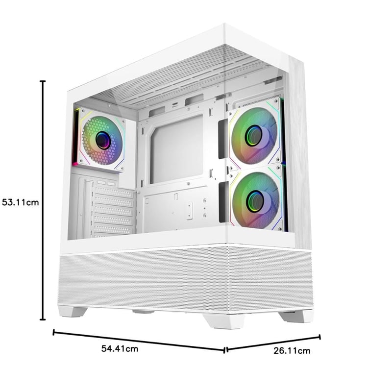 Case ATX Cooler Master Elite 600 - White - 5