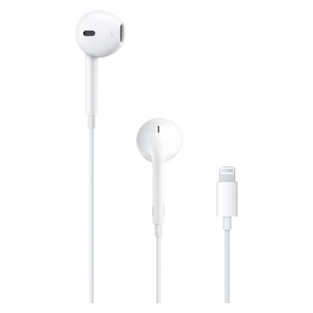سماعات Apple EarPods Lightning سلكية مع ميكروفون أبيض - 1