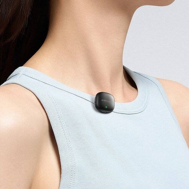 Acefast R1 Dual Wireless Lavalier Microphone Black - 3