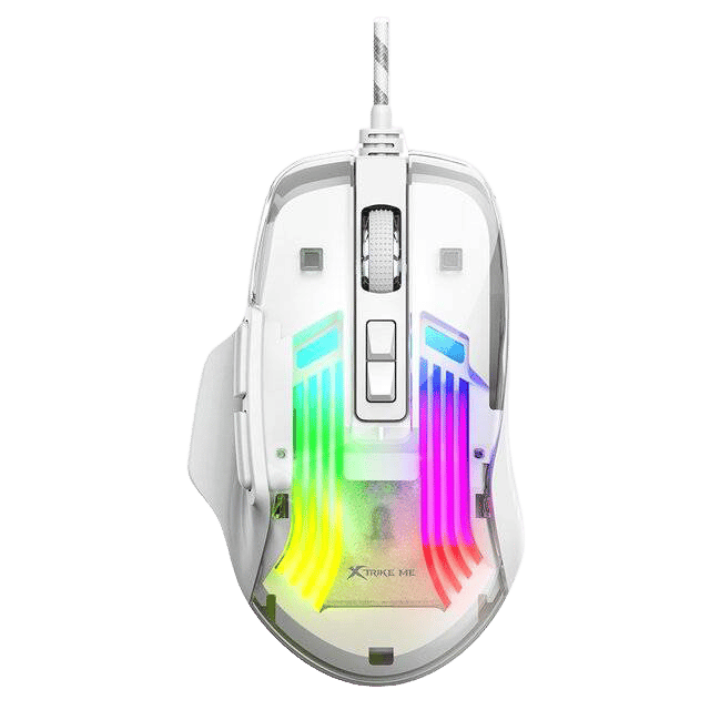 Xtrike Me GM-319 Mouse Wired 6400 DPI White RGB - 4