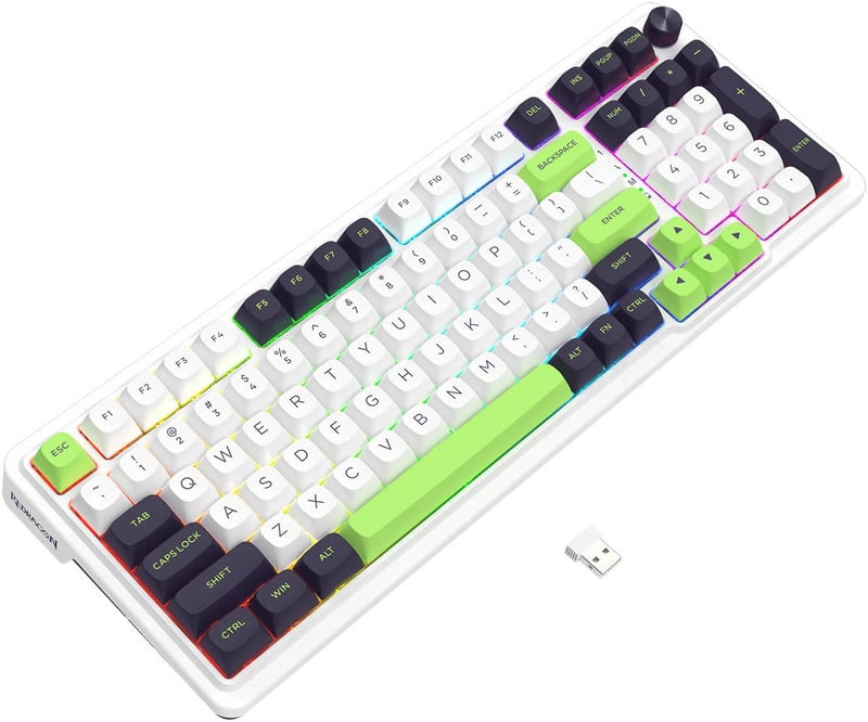 Redragon K686WBG-RGB-MAX 96% Mechanical Keyboard Dual-Mode - 6