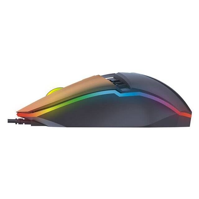 ماوس Jertech Rumble JR800 4800 DPI USB RGB أسود - 4