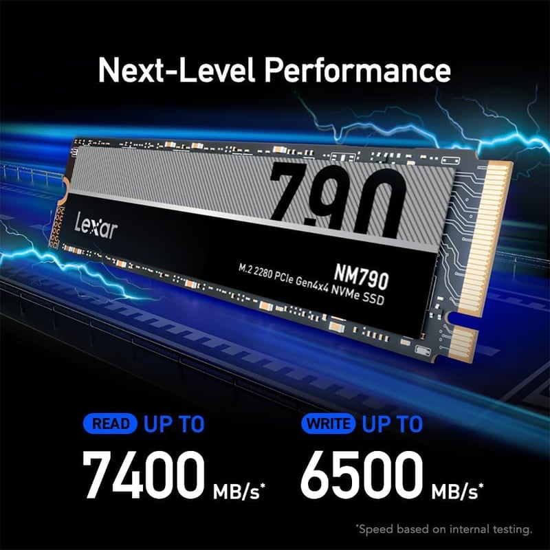 Lexar NM790 4TB NVMe M.2 PCIe 4.0 Internal SSD - 8