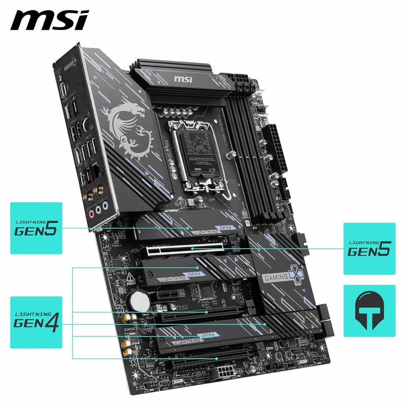 لوحة أم MSI Gaming Plus Z890 WiFi LGA1851 DDR5 ATX - 9