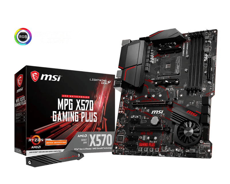 MSI MPG X570 GAMING PLUS AM4 ATX DDR4 Motherboard - 1
