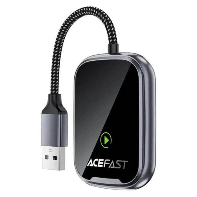 محول AceFast QC1 USB-A إلى Wireless CarPlay & Android Auto - 4