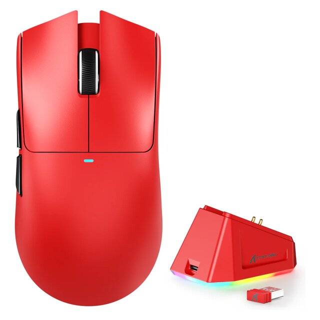 Attack Shark X11 Ultra 8K Wireless Mouse (Red) - 1