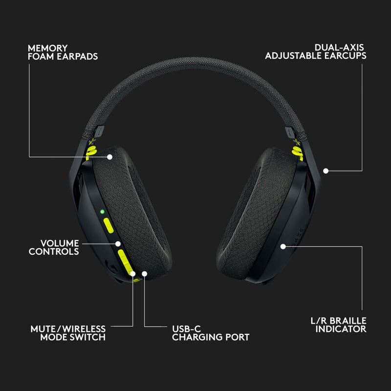 سماعات Logitech G435 Dual-Mode لاسلكي بلوتوث قيمنق مع ميكروفون أزرق - 5