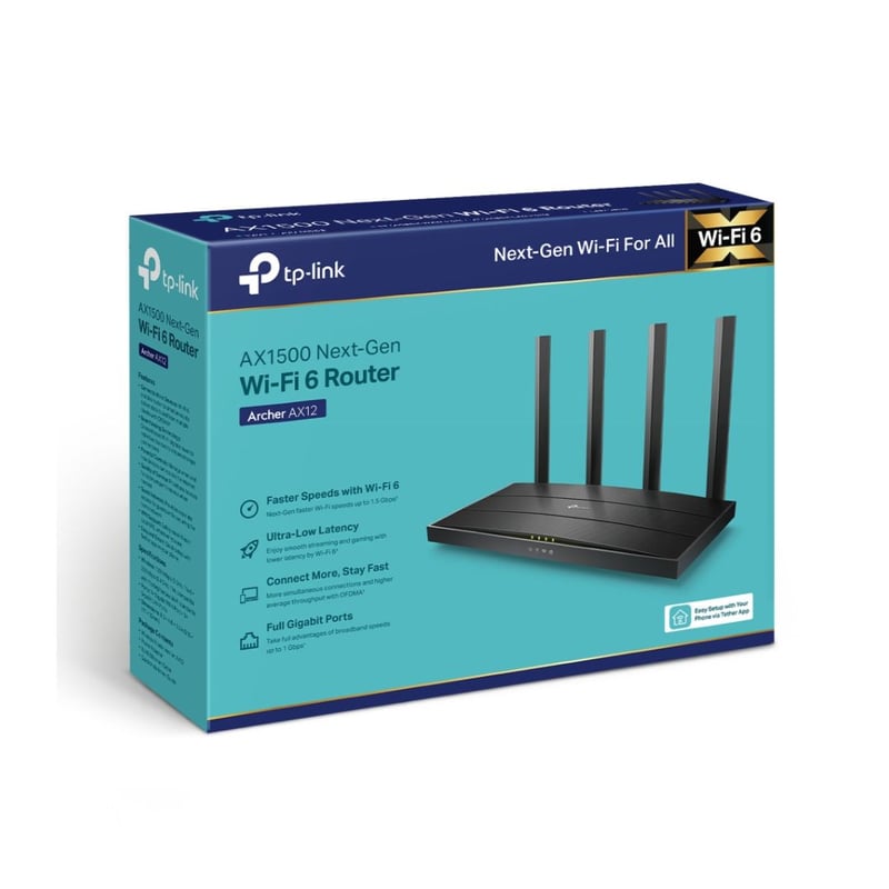 راوتر TP-Link Archer AX12 WiFi 6 Dual-Band - 1