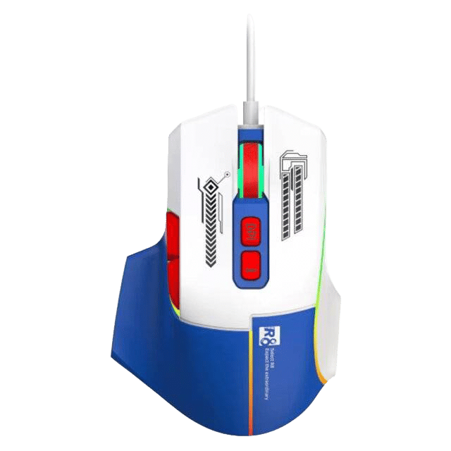 R8 1639 Wired Mouse 3600 DPI RGB - Blue White - 4