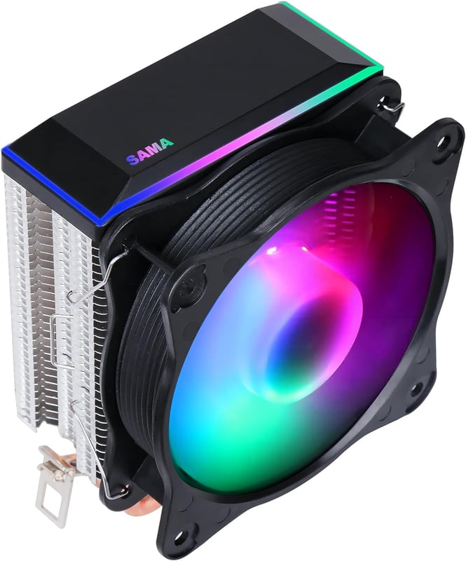 مبرد هوائي للمعالج SAMA KA200D بقدرة 65W مع إضاءة RGB - 5