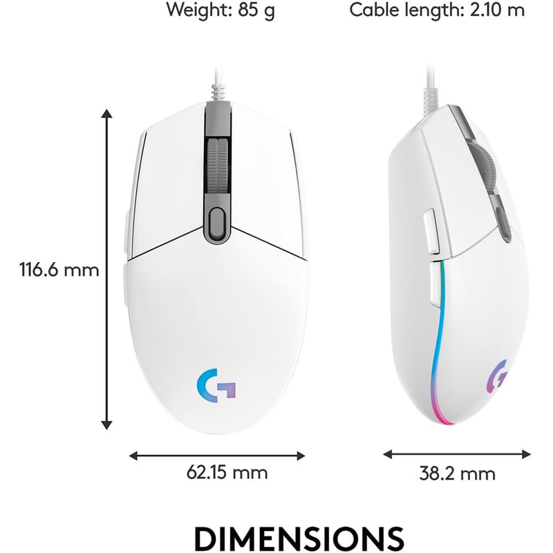 Logitech G203 LIGHTSYNC Gaming Mouse 8000 DPI Wired RGB Purple - 37