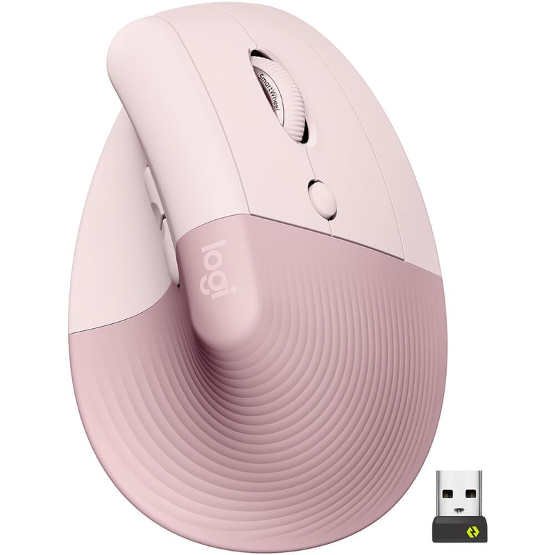 ماوس Logitech Lift Vertical Ergonomic 4000 DPI لاسلكي وردي - 11