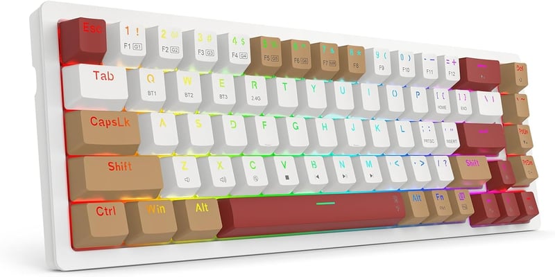 Redragon K677 WLR-RGB-PRO 60% Mechanical Brown Keyboard Dual-Mode - 1