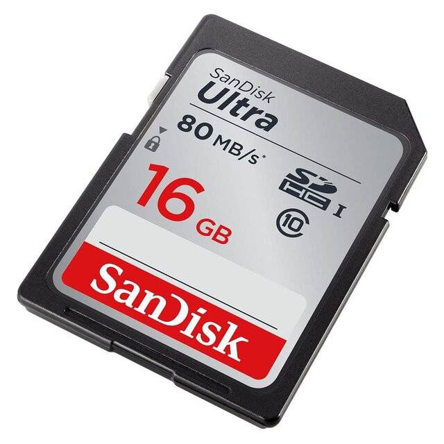 SanDisk Ultra 16GB SDHC UHS-I 80MB/s Memory Card - 2