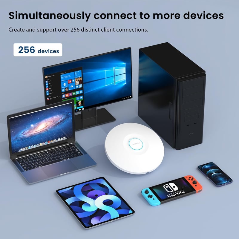 Tenda i27 AX3000 Wi-Fi 6 Dual-Band Ceiling Access Point - 6