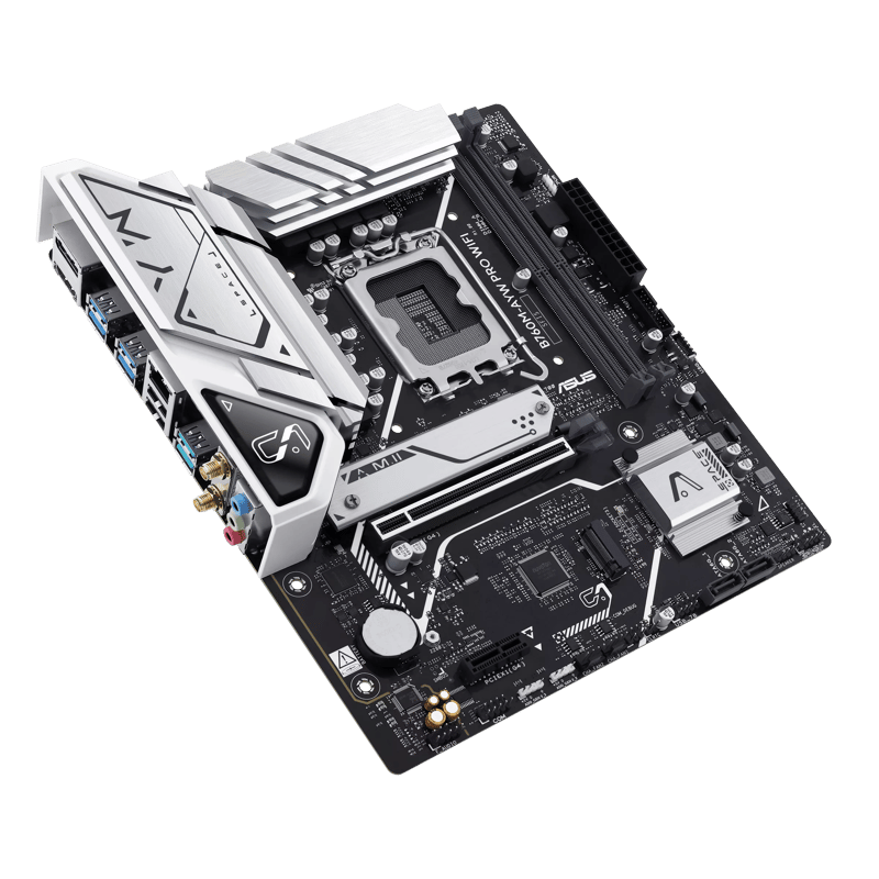 ASUS B760M-AYW PRO WIFI LGA 1700 Micro-ATX Motherboard DDR5 Wi-Fi 6 - 4