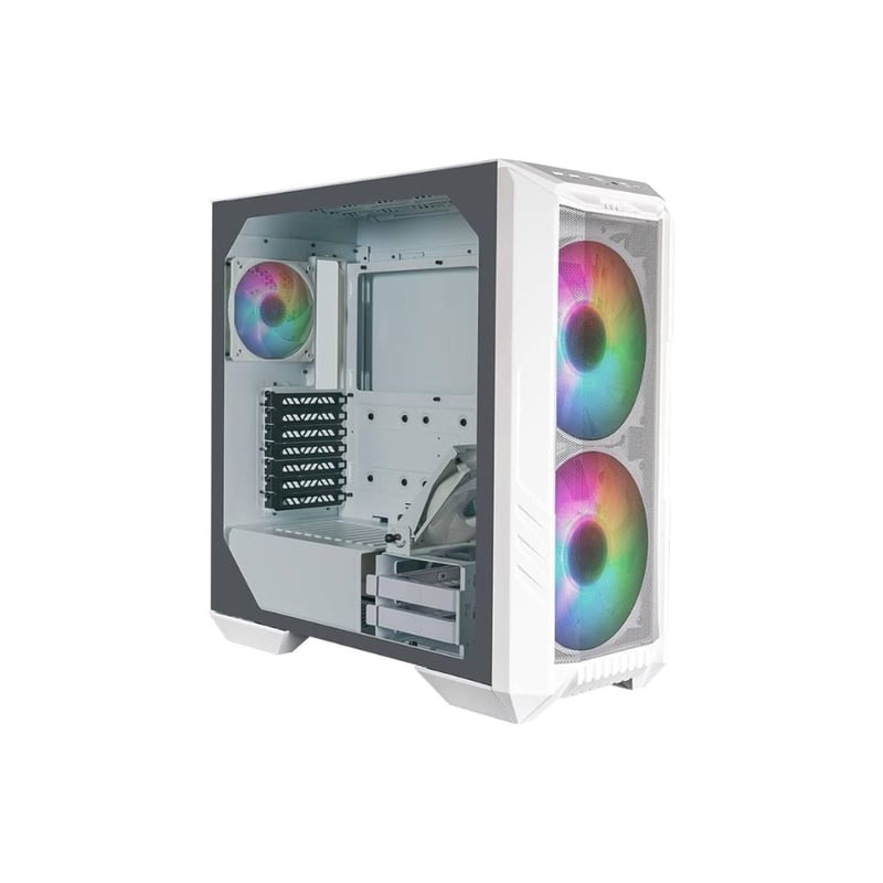 Cooler Master HAF 500 Mid-Tower ATX Case White Tempered Glass - 6