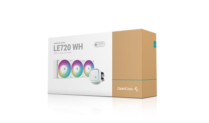 DeepCool LE720 WH 360mm ARGB AIO Liquid Cooler 250W TDP White - 8