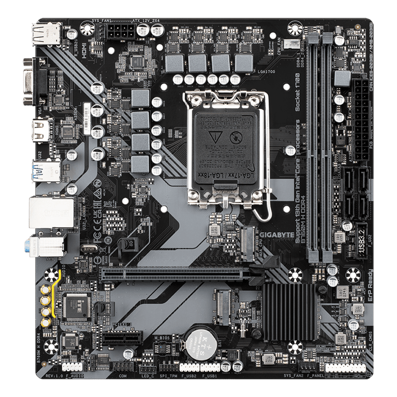مذربورد جيجابايت B760M H DDR4 لمعالجات LGA 1700 مقاس Micro-ATX - 3