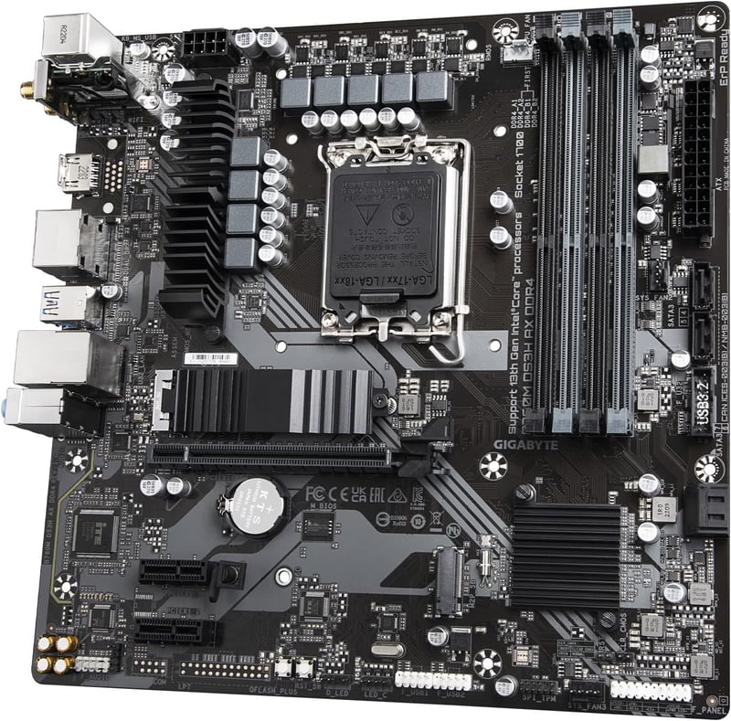 لوحة أم جيجابايت GIGABYTE B760M DS3H AX DDR4 بمقبس LGA 1700 ودعم ذاكرة DDR4 بحجم mATX - 5