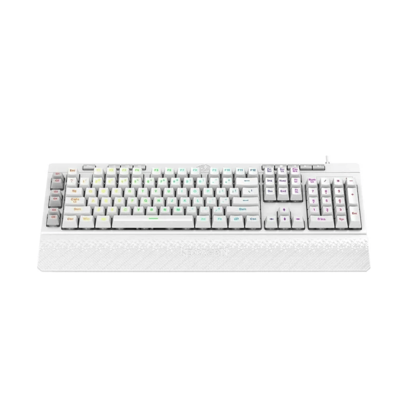 كيبورد Redragon Shiva K512 Full-Size غشائي سلكي RGB أبيض - 4