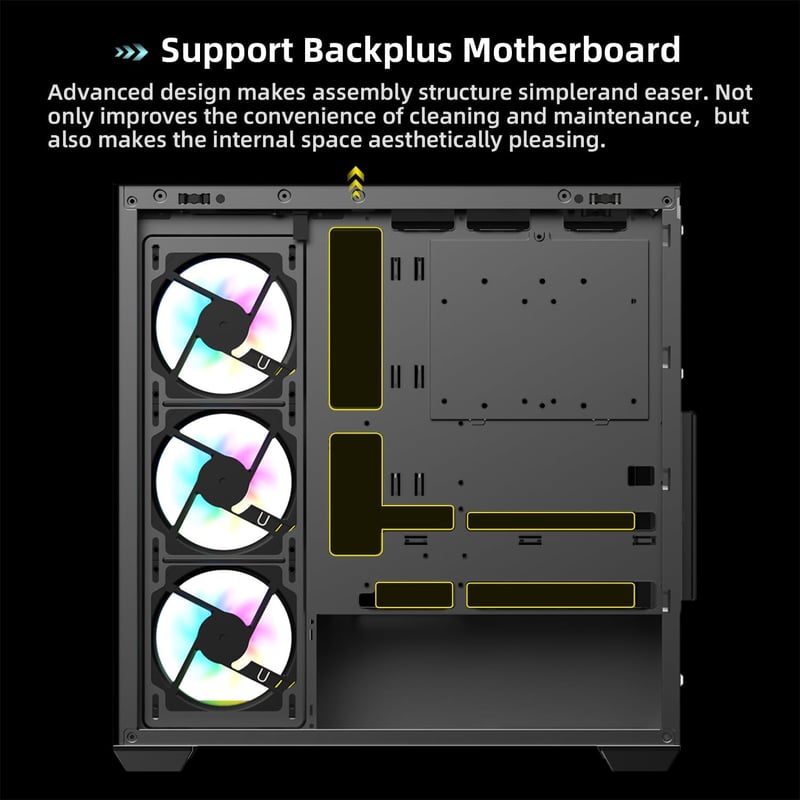 كيس SAMA SV01 Mid-Tower ATX أسود زجاج مقسى - 2