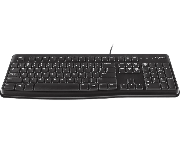 كيبورد Logitech MK120 Full-Size USB وماوس أسود - 7