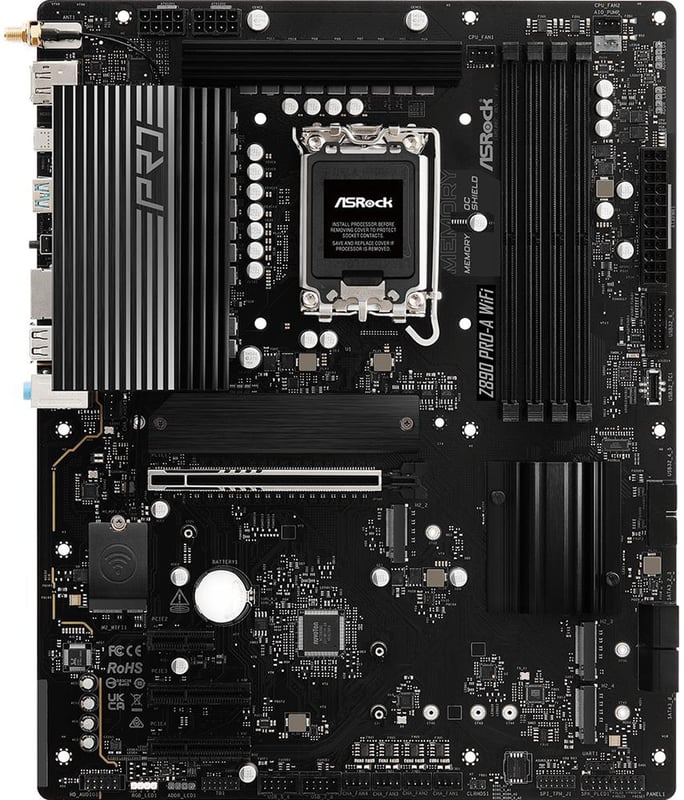 ASRock Z890 Pro-A LGA 1851 ATX Motherboard DDR5 PCIe 5.0 Thunderbolt 4 - 3