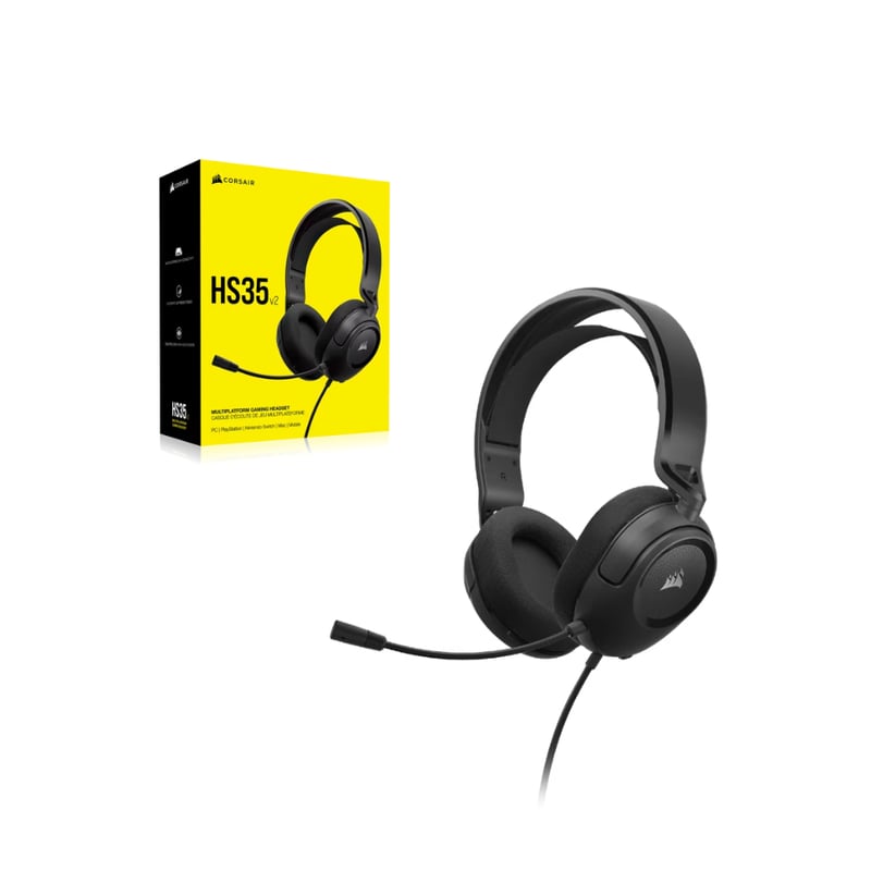 سماعات Corsair HS35 ستيريو مع ميكروفون 3.5mm أسود - 7