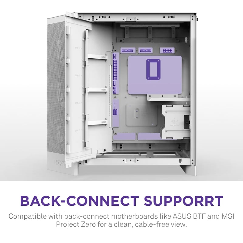 كيس NZXT H9 Flow Mid-Tower ATX أبيض RGB+ - 10