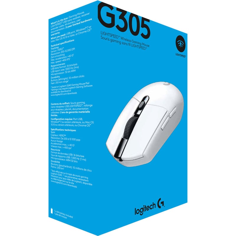 ماوس Logitech G305 12000 DPI لاسلكي أبيض - 22