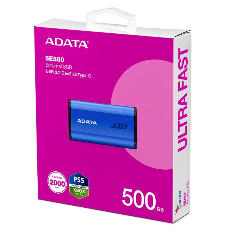 هارد خارجي ADATA SE880 500GB USB 3.2 Gen2x2 رمادي - 20