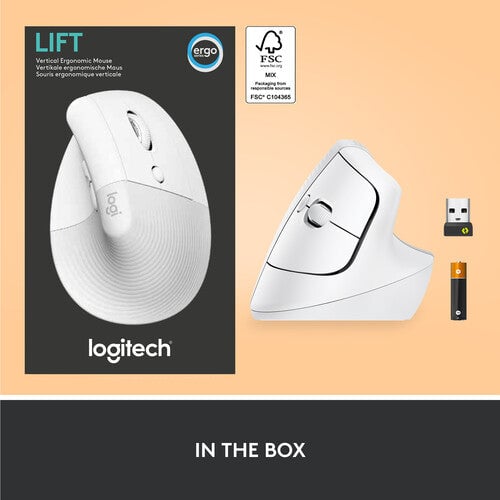 ماوس Logitech Lift Vertical Ergonomic 4000 DPI لاسلكي وردي - 24