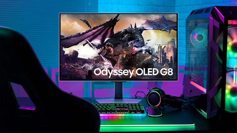 Samsung Odyssey OLED G8 32" 4K 240Hz QD-OLED Gaming Monitor - 25