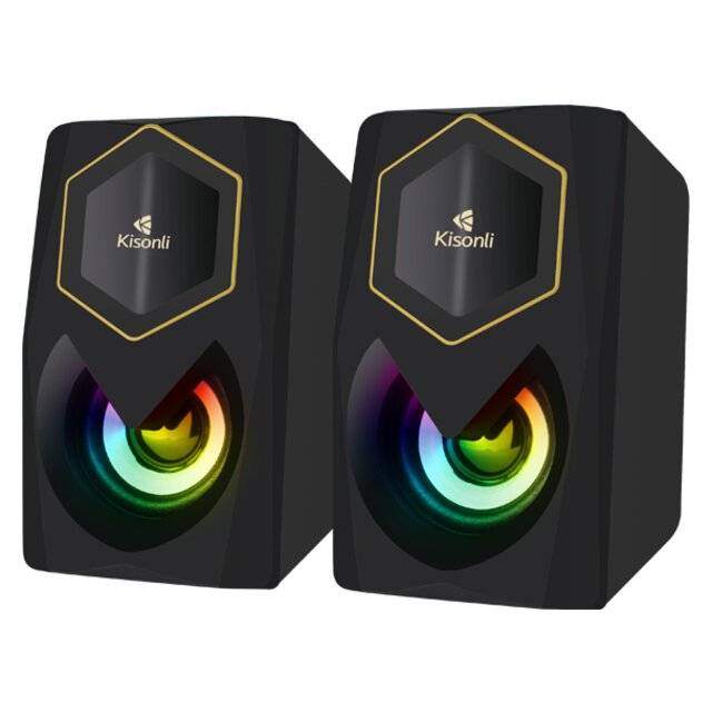 سبيكر Kisonli L-1020 2.0 قناة 6W USB أسود - 1