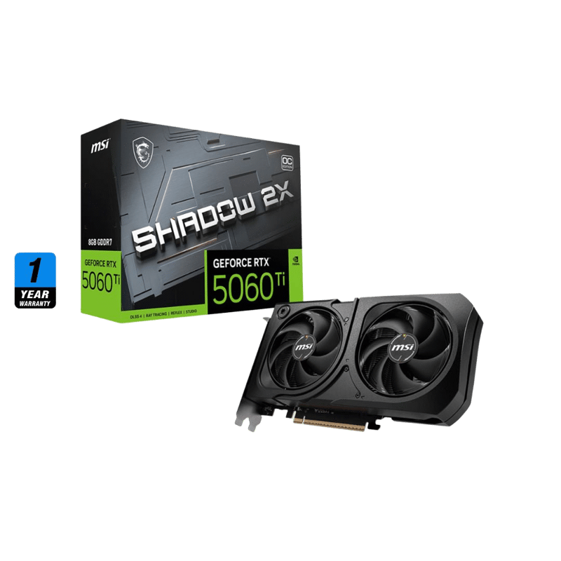 MSI Shadow GeForce RTX 5060 Ti 8GB GDDR7 2X OC PLUS - 6