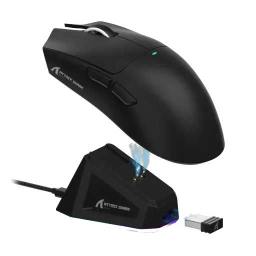ماوس Attack Shark X11SE 22000 DPI Dual-Mode RGB أسود - 5
